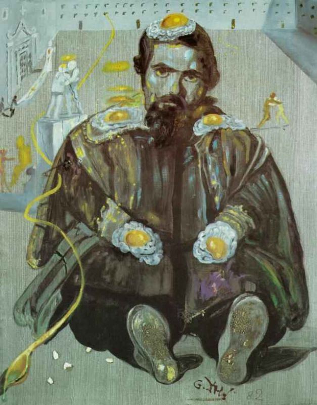 1982_06_velazquez dying behind the window on the left side out of which a spoon projects 1982.jpg